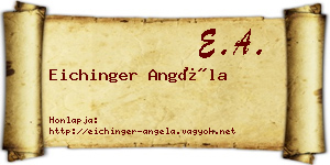 Eichinger Angéla névjegykártya